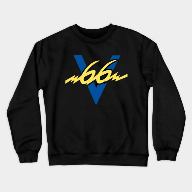 V66 Channel Logo Crewneck Sweatshirt by TWO HORNS UP ART